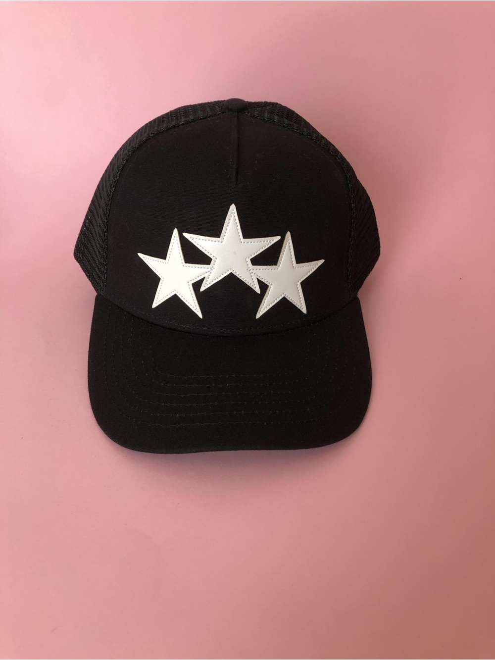 Amiri Black Trucker Hat with White Star Baseball Cap - Picture 3 of 13